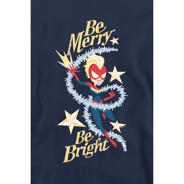Captain Marvel Unisex Adult Be Merry Be Bright Sweatshirt