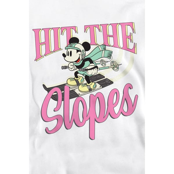 Disney Unisex Adult Hit The Slopes Mickey Mouse Sweatshirt