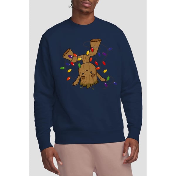 Guardians Of The Galaxy Unisex Adult Groot Christmas Lights Sweatshirt