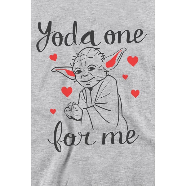 Star Wars Unisex Adult Yoda One For Me Valentine`s Day Sweatshirt
