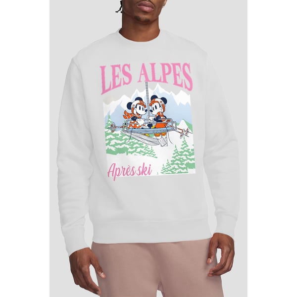 Disney Unisex Adult Les Alpes Mickey Mouse Sweatshirt