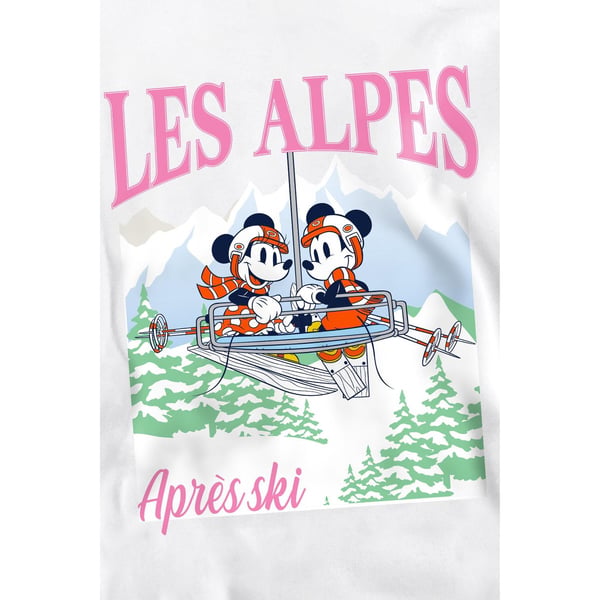 Disney Unisex Adult Les Alpes Mickey Mouse Sweatshirt