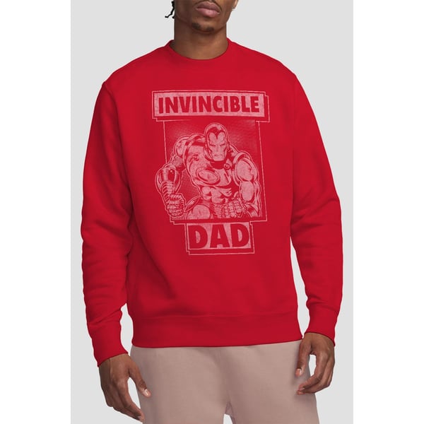 Iron Man Unisex Adult Invincible Dad Fathers Day Sweatshirt