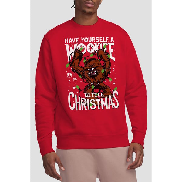 Star Wars Unisex Adult A Wookie Little Christmas Sweatshirt
