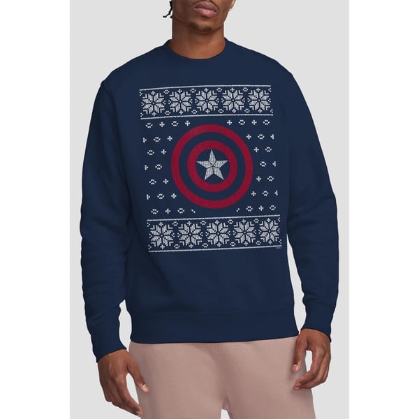 Captain America Unisex Adult Shield Sweatshirt