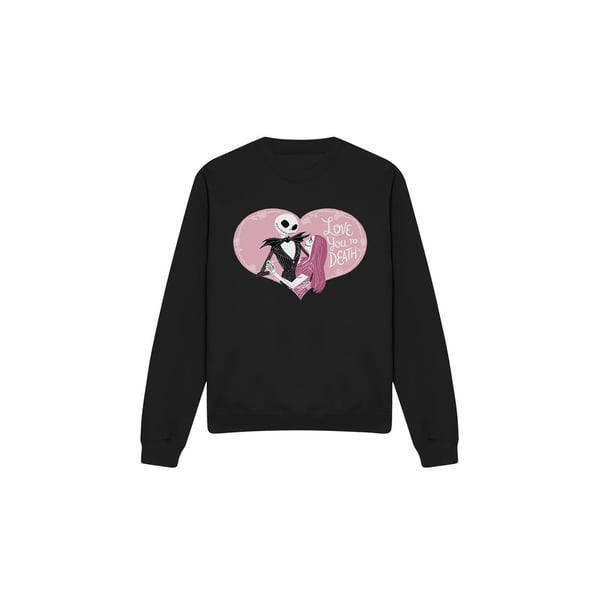 The Nightmare Before Christmas Unisex Adult Love You To Death Valentine`s Day Sweatshirt