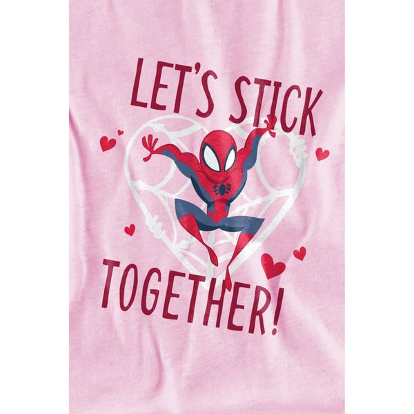 Spider-Man Childrens/Kids Stick Together Valentine`s Day T-Shirt