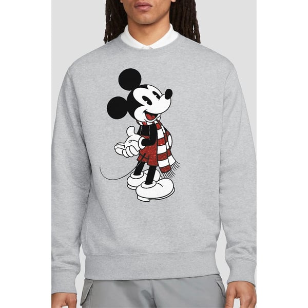 Disney Unisex Adult Mickey Mouse Scarf Christmas Sweatshirt