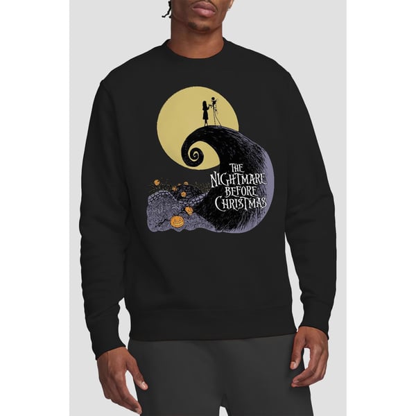 The Nightmare Before Christmas Unisex Adult Moon Silhouette Sweatshirt