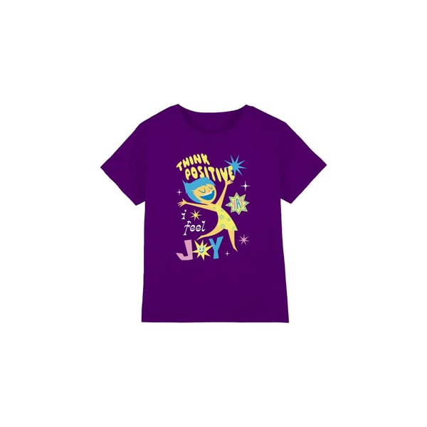 Inside Out 2 Childrens/Kids Think Positive Joy T-Shirt Inside Out 2 Childrens/Kids Think Positive Joy T-Shirt