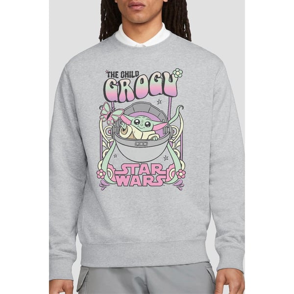 Star Wars: The Mandalorian Unisex Adult Grogu Hippie Sweatshirt