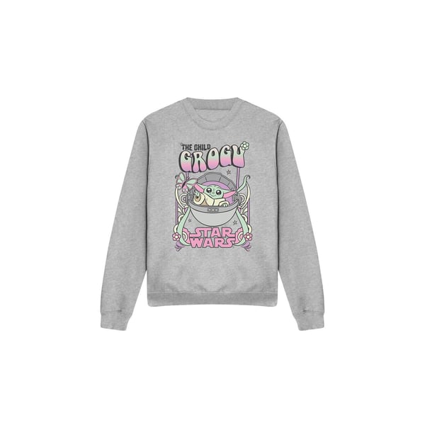Star Wars: The Mandalorian Unisex Adult Grogu Hippie Sweatshirt