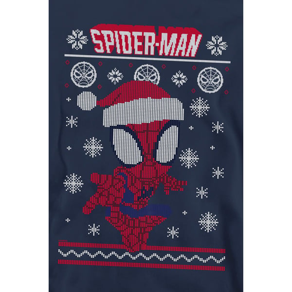 Spider-Man Unisex Adult Snowflake Christmas Sweater Sweatshirt