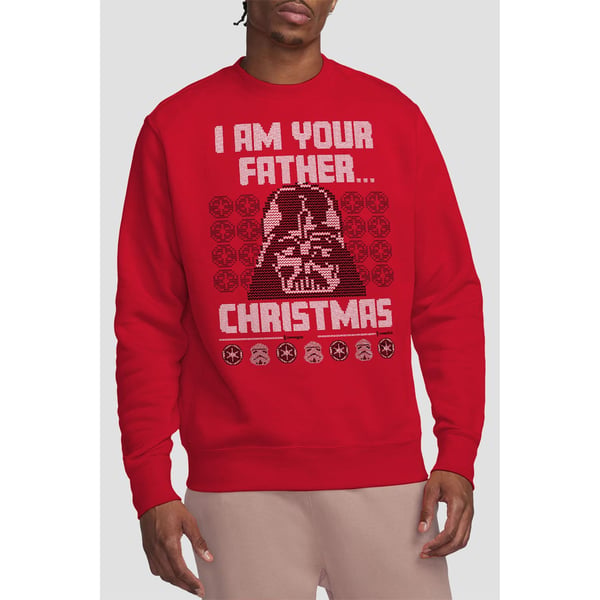 Star Wars Unisex Adult Father Christmas Darth Vader Fair Isle Sweatshirt