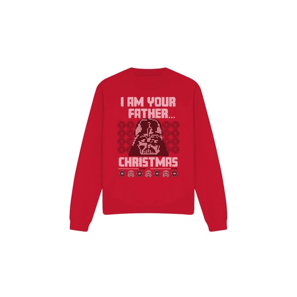 Star Wars Unisex Adult Father Christmas Darth Vader Fair Isle Sweatshirt