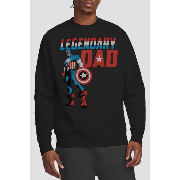 Captain America Unisex Adult Legendary Dad Sweatshirt