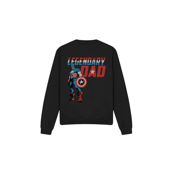 Captain America Unisex Adult Legendary Dad Sweatshirt
