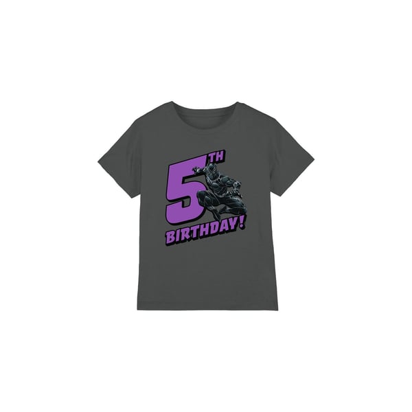 Black Panther Childrens/Kids 5th Birthday T-Shirt Black Panther Childrens/Kids 5th Birthday T-Shirt