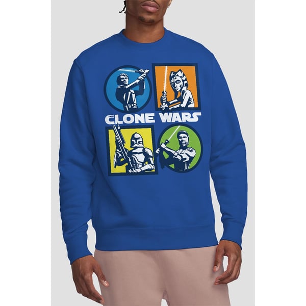 Star Wars Unisex Adult Clone Wars Grid Sweatshirt