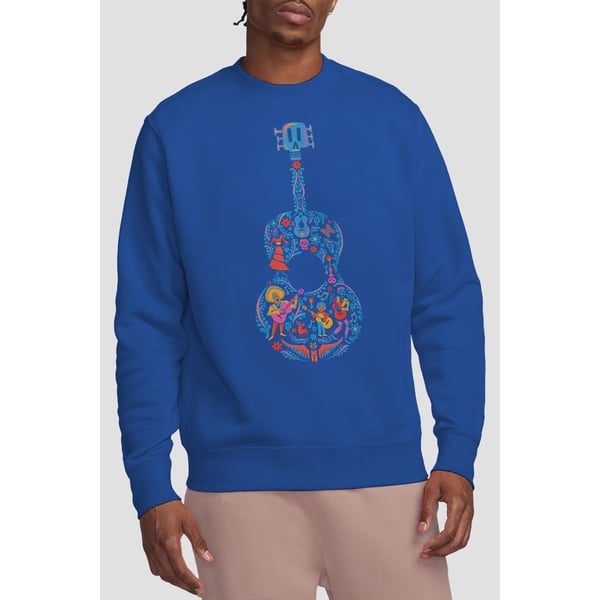 Coco Unisex Adult Ernesto Miguel Hector Colourful Guitar Sweatshirt