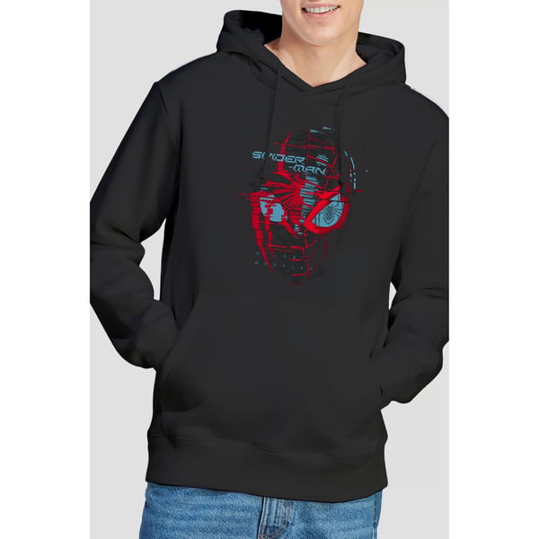 Marvel Mens Spider-Man Glitch Hoodie