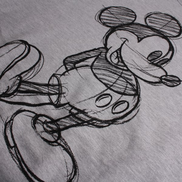 Disney Kvinder/damer Mickey Mouse Sketch Crop Sweatshirt