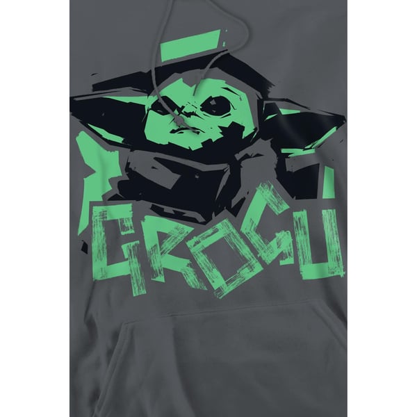 Star Wars: The Mandalorian Mens Grogu Paint Strips Hoodie