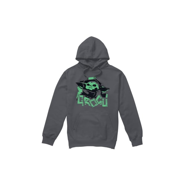 Star Wars: The Mandalorian Mens Grogu Paint Strips Hoodie Star Wars: The Mandalorian Mens Grogu Paint Strips Hoodie