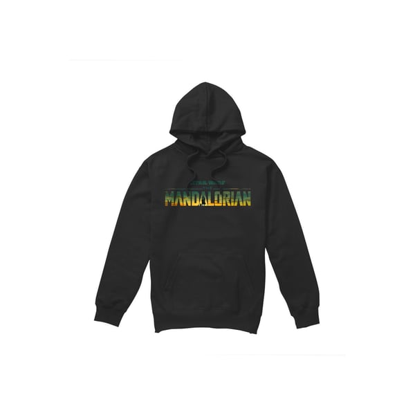 Star Wars: The Mandalorian Mens Landscape Logo Hoodie Star Wars: The Mandalorian Mens Landscape Logo Hoodie
