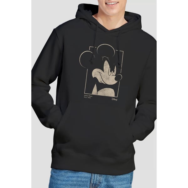 Disney Mens Mickey Mouse Portrait Hoodie
