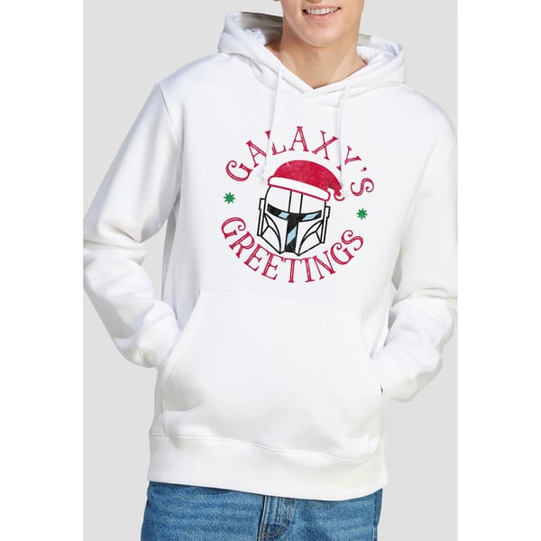 Star Wars: The Mandalorian Mens Galaxy´s Greeting Hoodie