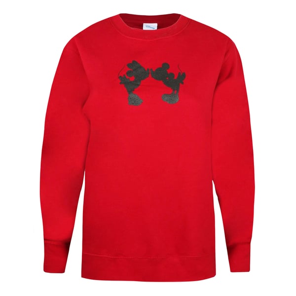 Disney Womens/Ladies Kiss Mickey & Minnie Mouse Sweatshirt