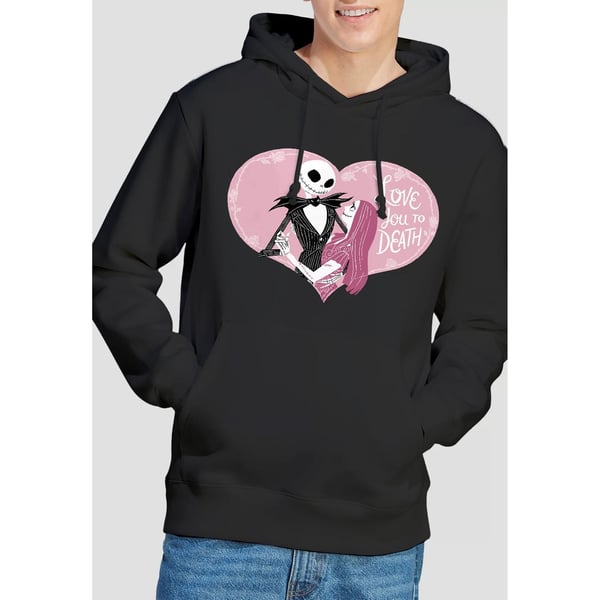 The Nightmare Before Christmas Mens Love You To Death Valentine`s Day Hoodie