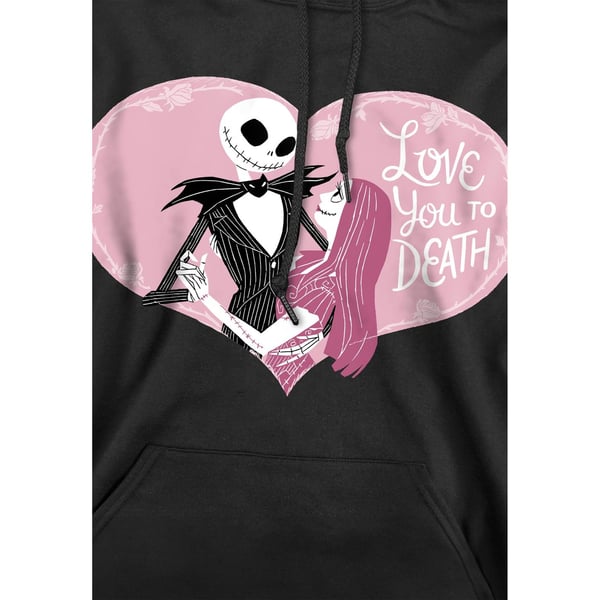 The Nightmare Before Christmas Mens Love You To Death Valentine`s Day Hoodie