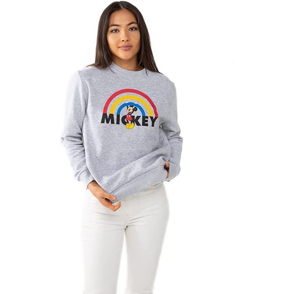 Disney Dame/kvinder Mickey Mouse Rainbow Sweatshirt