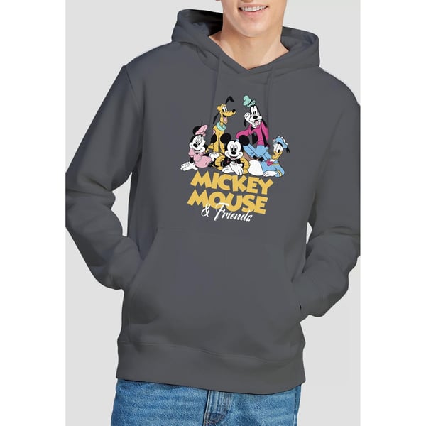 Disney Mens Mickey Mouse Friends Hoodie