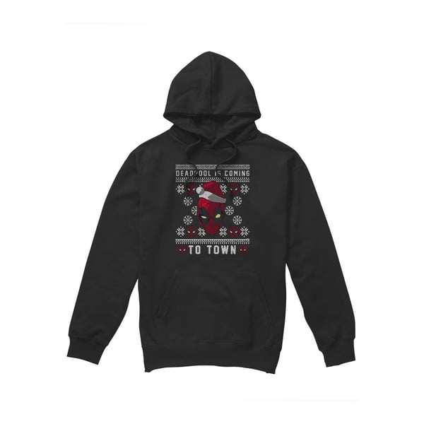 Deadpool Mens Coming To Town Hoodie Deadpool Mens Coming To Town Hoodie