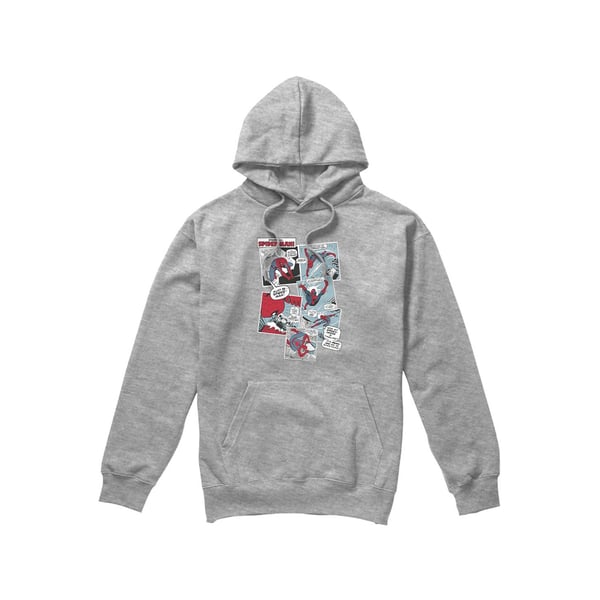 Spider-Man Mens Panel Collage Hoodie Spider-Man Mens Panel Collage Hoodie