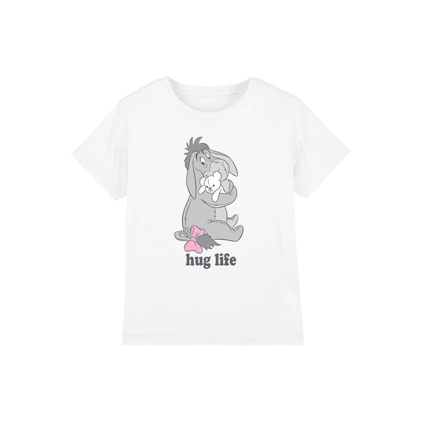 Winnie the Pooh Childrens/Kids Hug Life Eeyore Valentine`s Day T-Shirt Winnie the Pooh Childrens/Kids Hug Life Eeyore Valentine`s Day T-Shirt