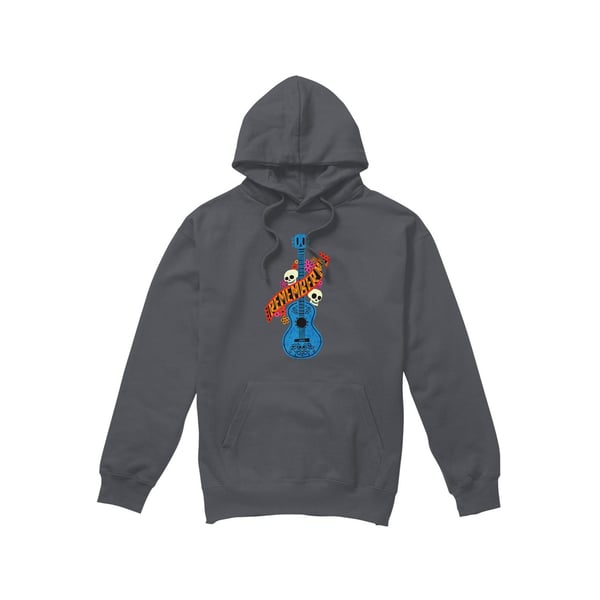 Coco Mens Remember Me Guitar With Skulls Hoodie Coco Mens Remember Me Guitar With Skulls Hoodie