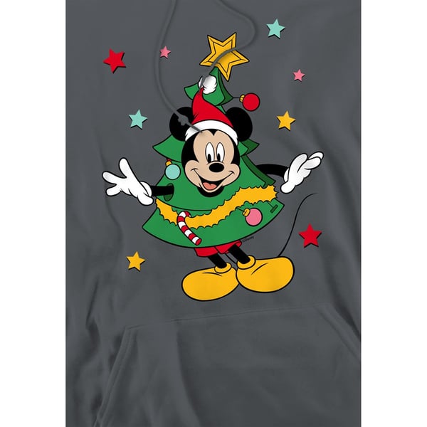 Disney Mens Mickey Mouse Christmas Tree Hoodie