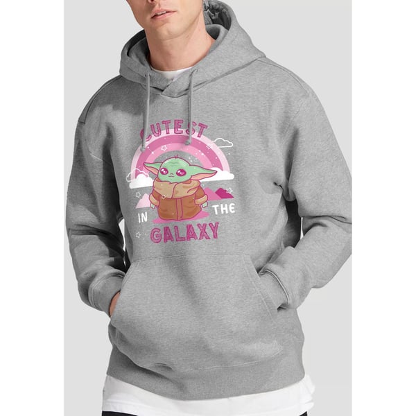 Star Wars: The Mandalorian Mens Cutest In The Galaxy Grogu Hoodie