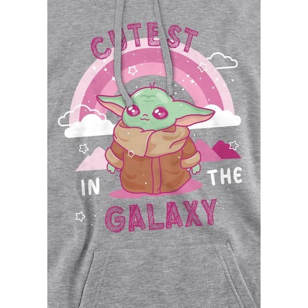 Star Wars: The Mandalorian Mens Cutest In The Galaxy Grogu Hoodie