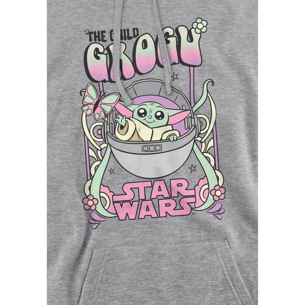 Star Wars: The Mandalorian Mens Grogu Hippie Hoodie