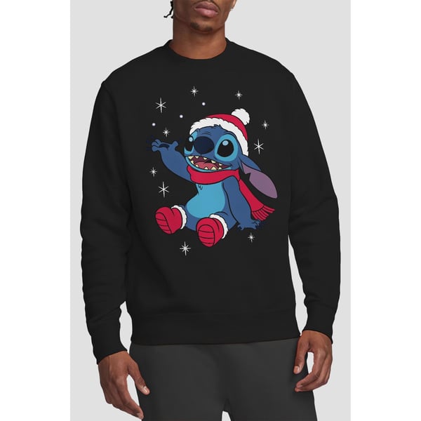 Lilo & Stitch Unisex Adult Snowflake Christmas Sweatshirt