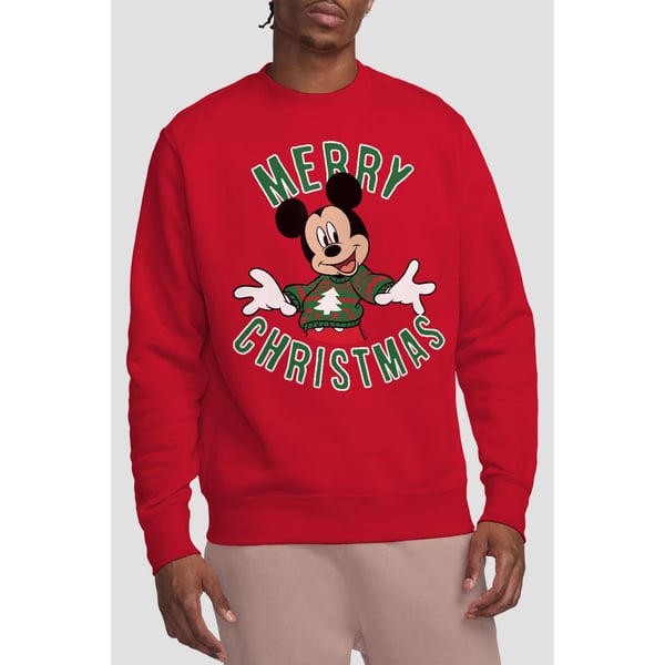Disney Unisex Adult Mickey Mouse Christmas Sweater Sweatshirt