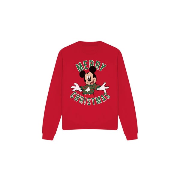 Disney Unisex Adult Mickey Mouse Christmas Sweater Sweatshirt