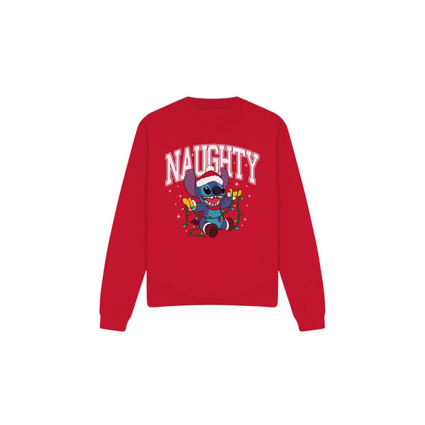 Lilo & Stitch Unisex Adult Naughty Stitch Christmas Lights Sweatshirt