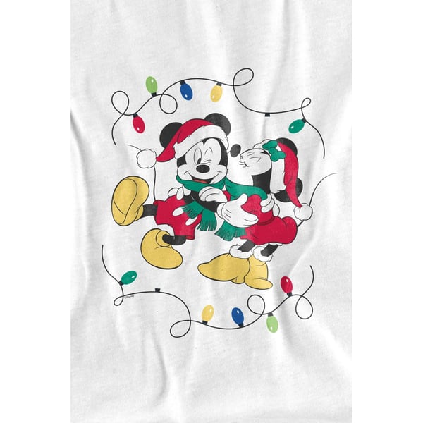 Disney Herr Mickey & Minnie Mouse Kyss Jul T-shirt