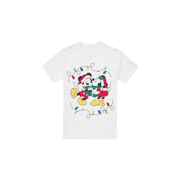 Disney Herr Mickey & Minnie Mouse Kyss Jul T-shirt